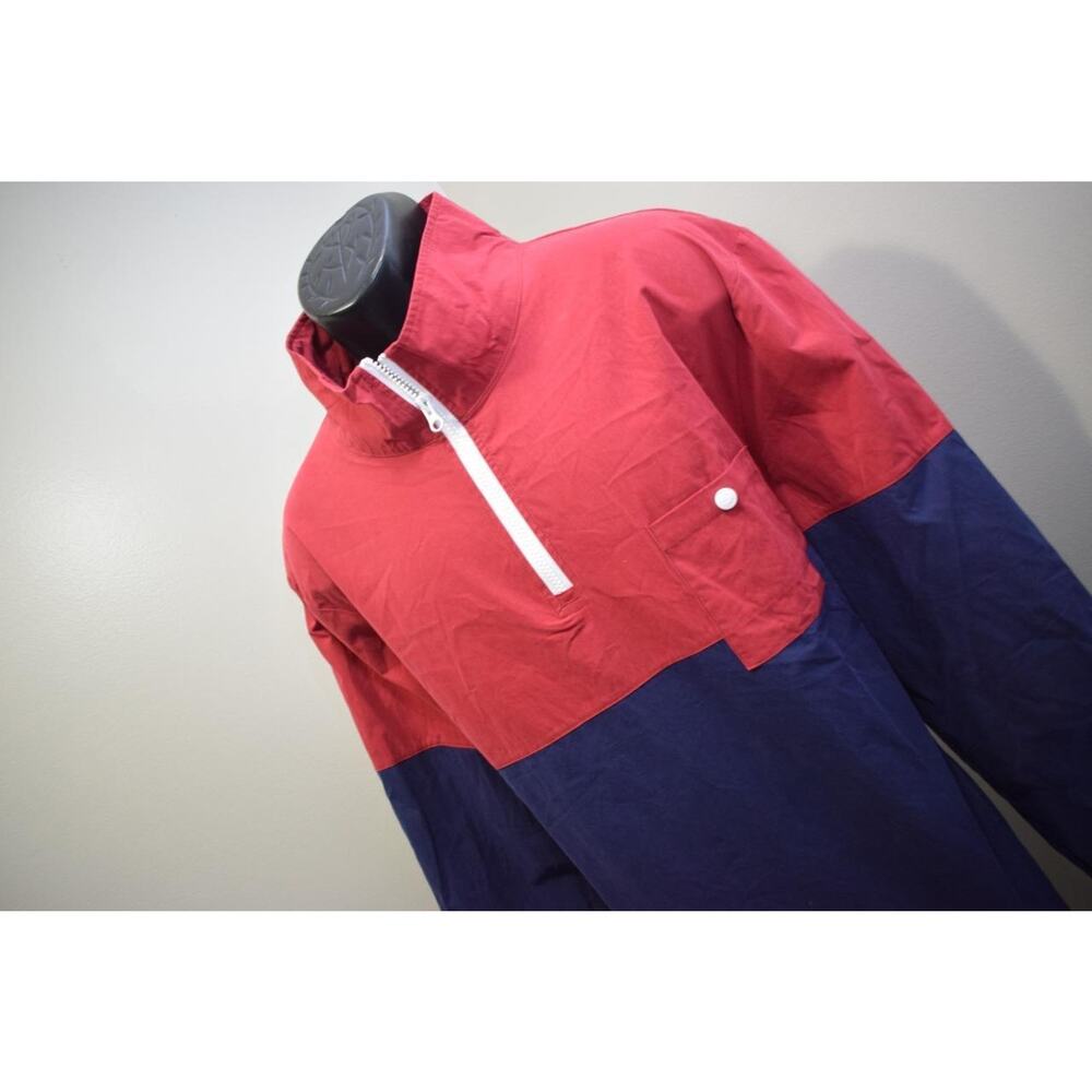 Southern Proper‎ Vented Windbreaker Jacket Zip Neck Red / Blue Mens Size 2XL XXL